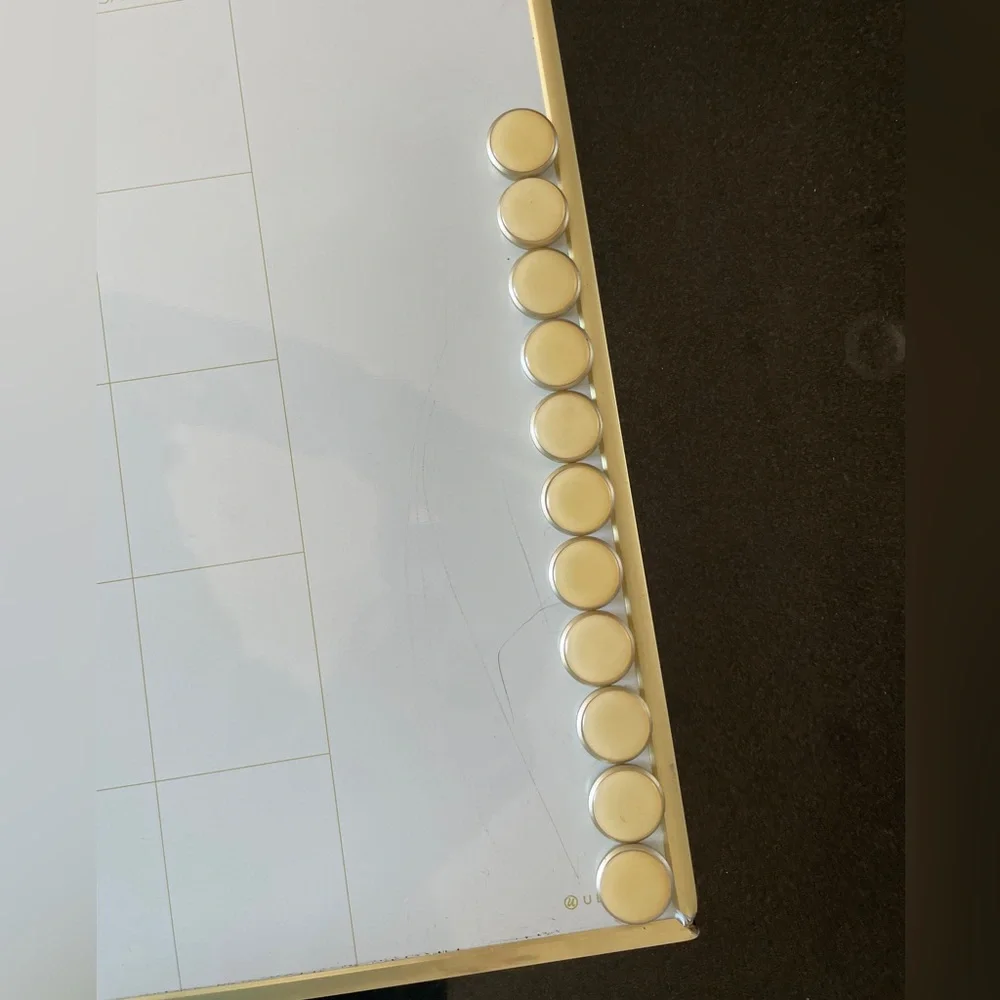 Magnetic Dry Erase Monthly Calendar Board - Gold Frame